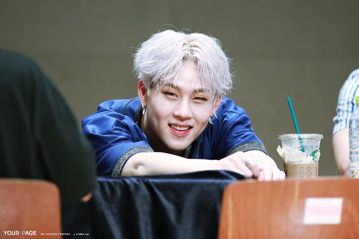 Monsta X Blonde Jooheon aegyo photo 2017 cute Reasons Why You Shouldn't Sleep On MONSTA X
